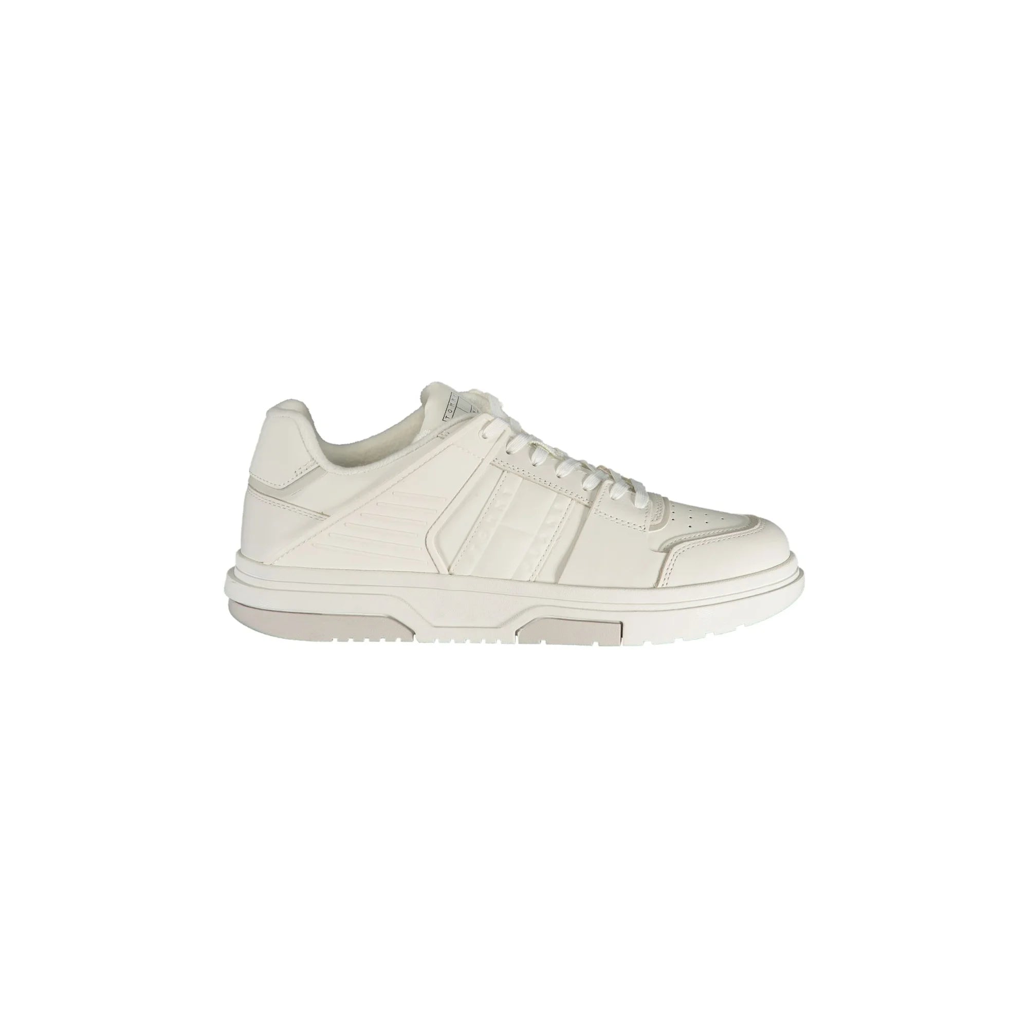 TOMMY HILFIGER Scarpe Sneakers Uomo Bianche con Dettagli a Contrasto Bianco - foto prodotto